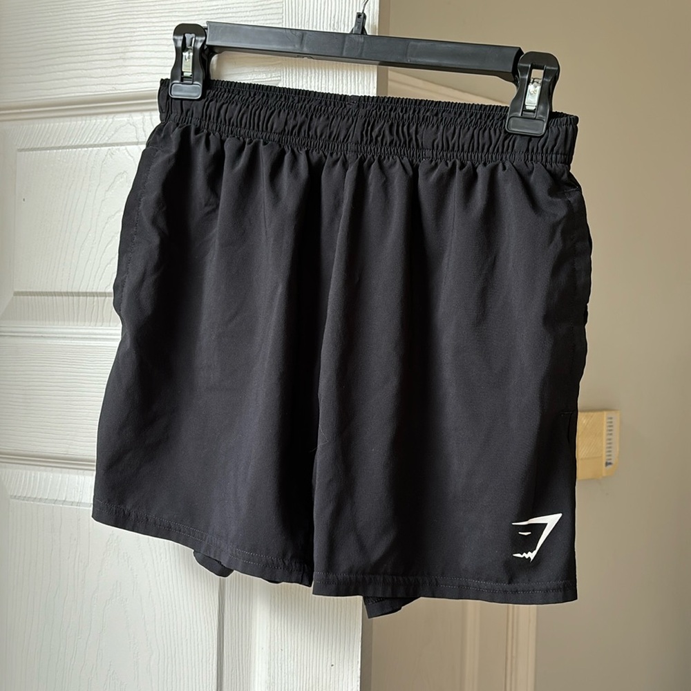 Gym Shark Small 5” Black Running Shorts
